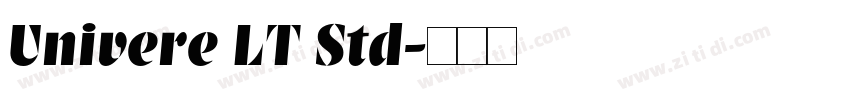 Univere LT Std字体转换
